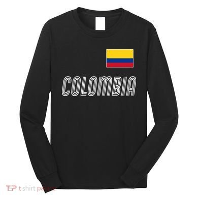 Colombia Soccer Jersey Flag Long Sleeve Shirt
