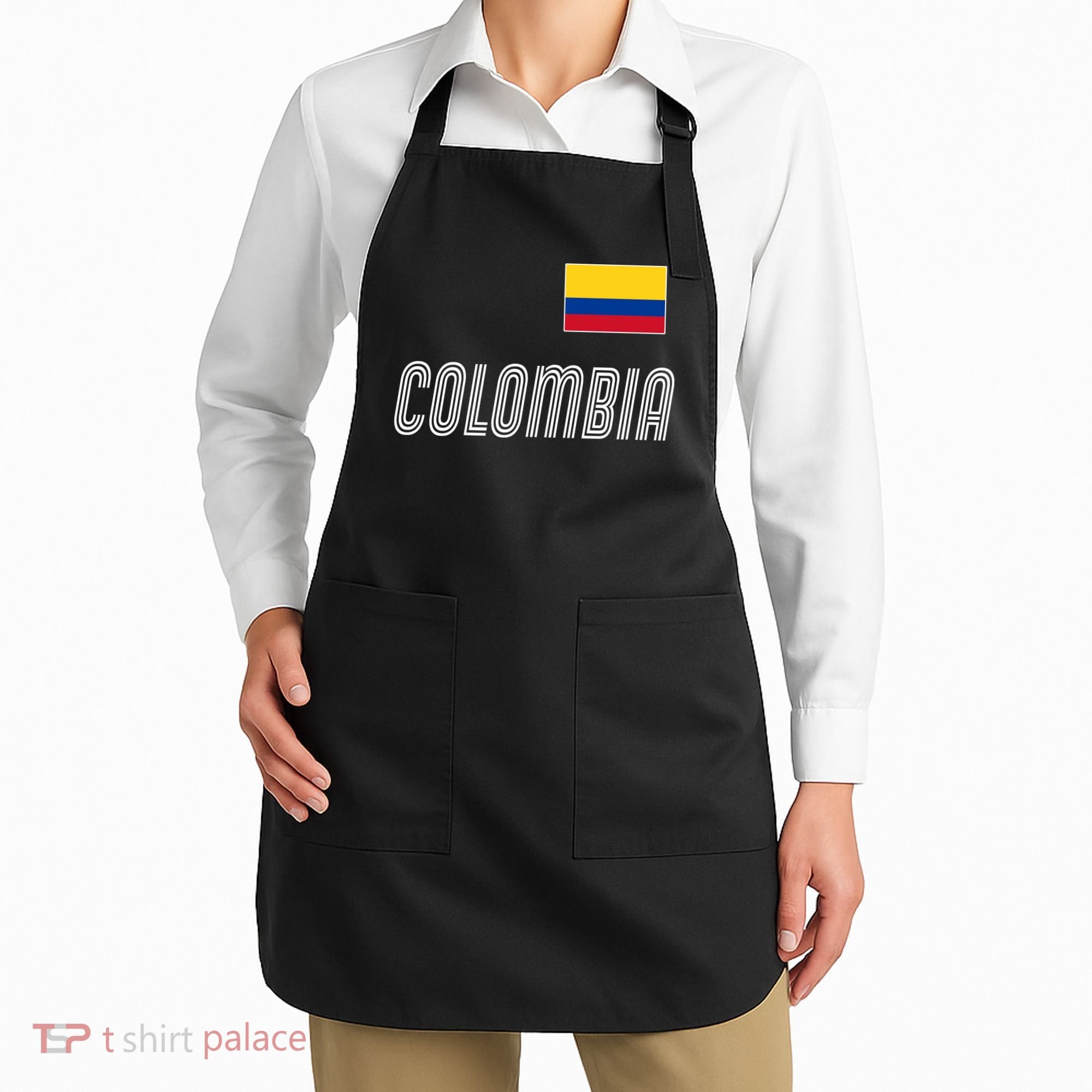 Colombia Soccer Jersey Flag Apron