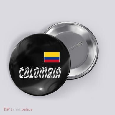 Colombia Soccer Jersey Flag Button