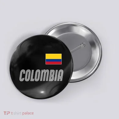 Colombia Soccer Jersey Flag Button