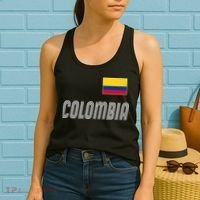 Colombia Soccer Jersey Flag Women's Tank Top thumb 2