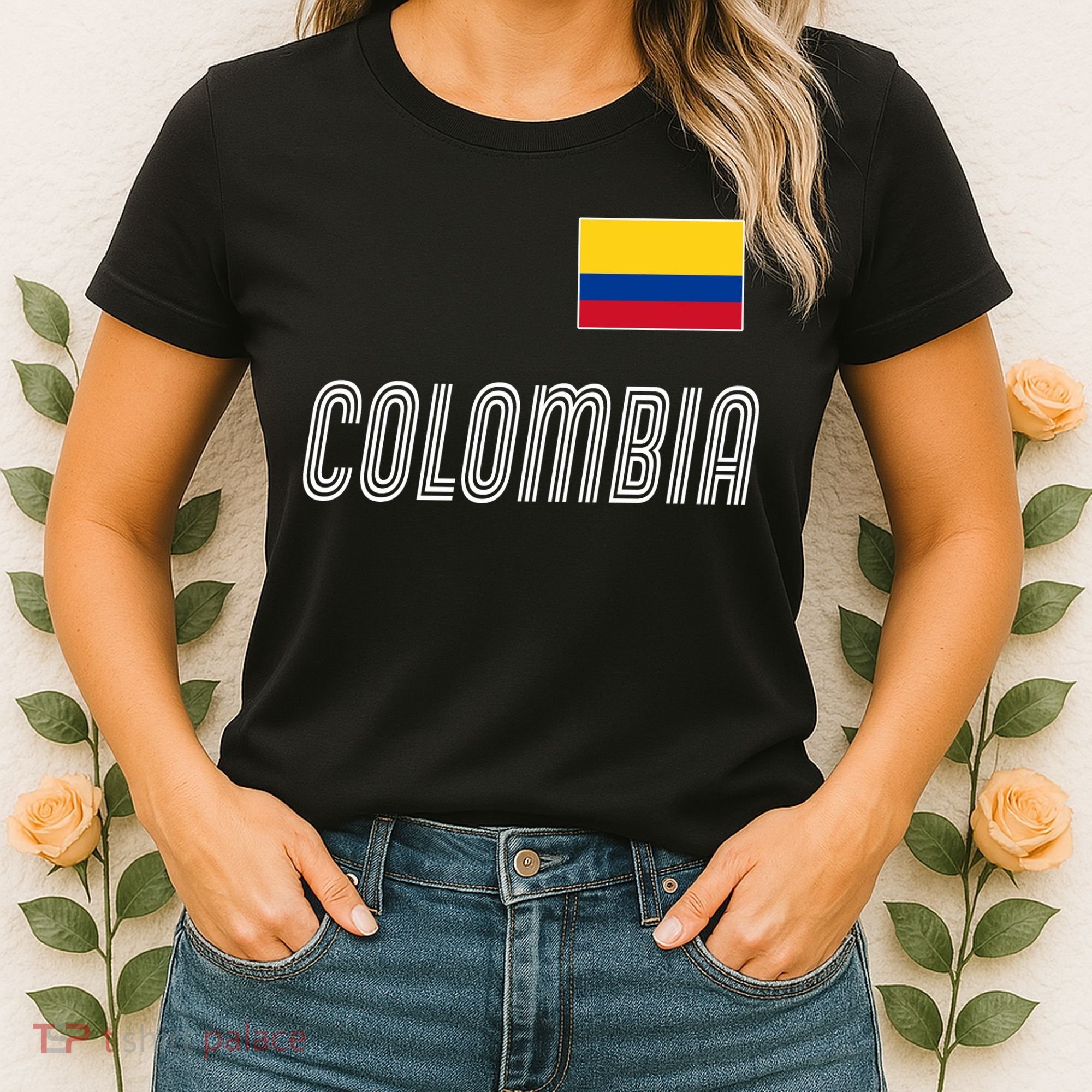 Colombia Soccer Jersey Flag Women's T-Shirt