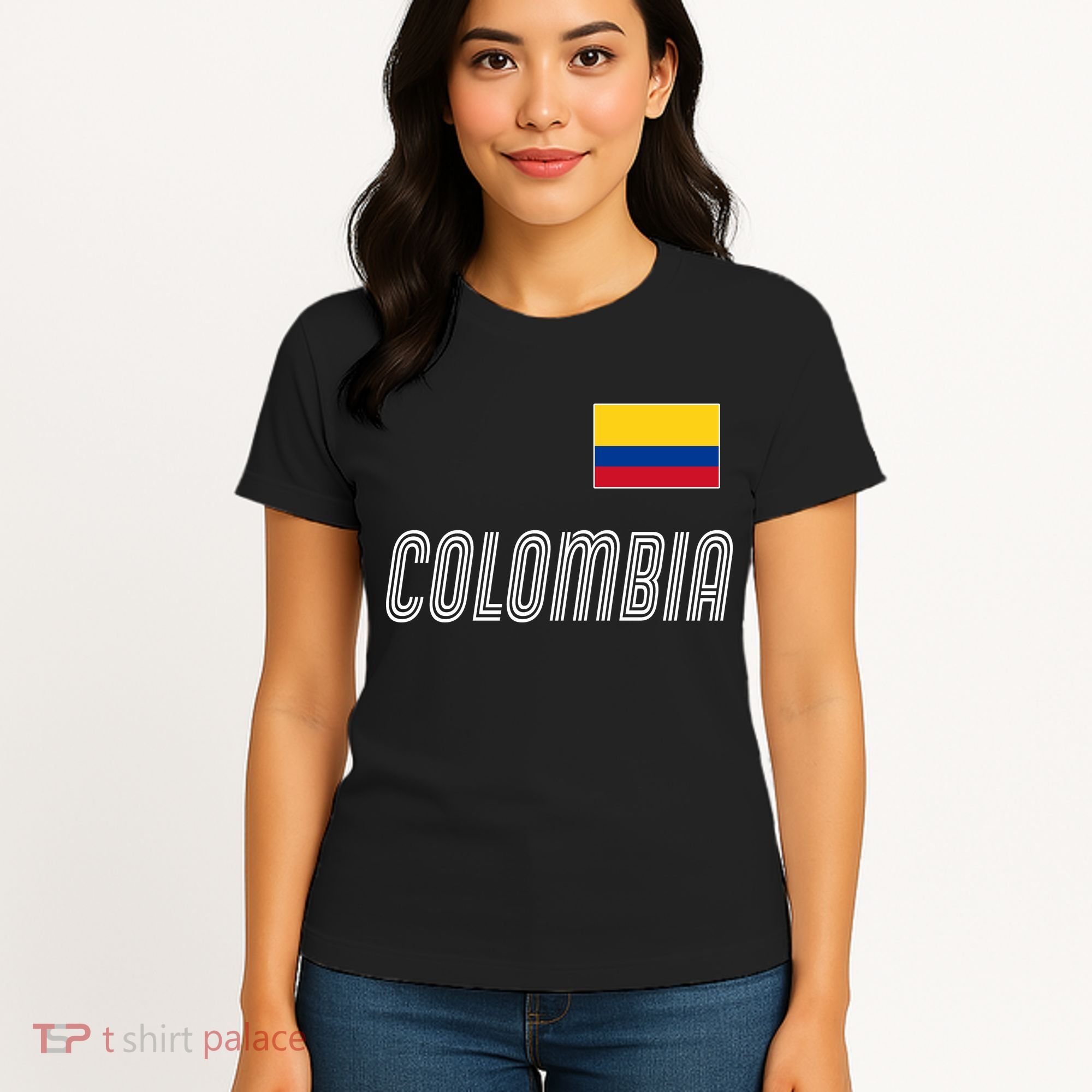 Colombia Soccer Jersey Flag Women's T-Shirt