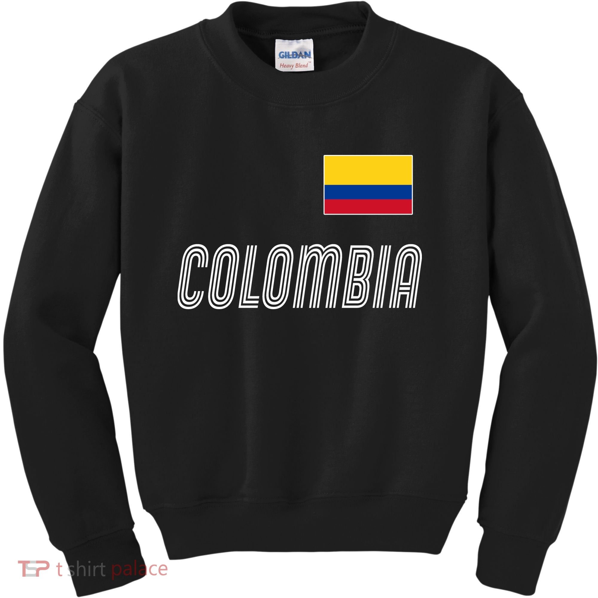 Colombia Soccer Jersey Flag Kids Sweatshirt