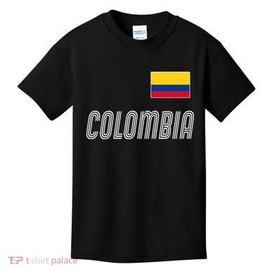 Colombia Soccer Jersey Flag Kids T-Shirt