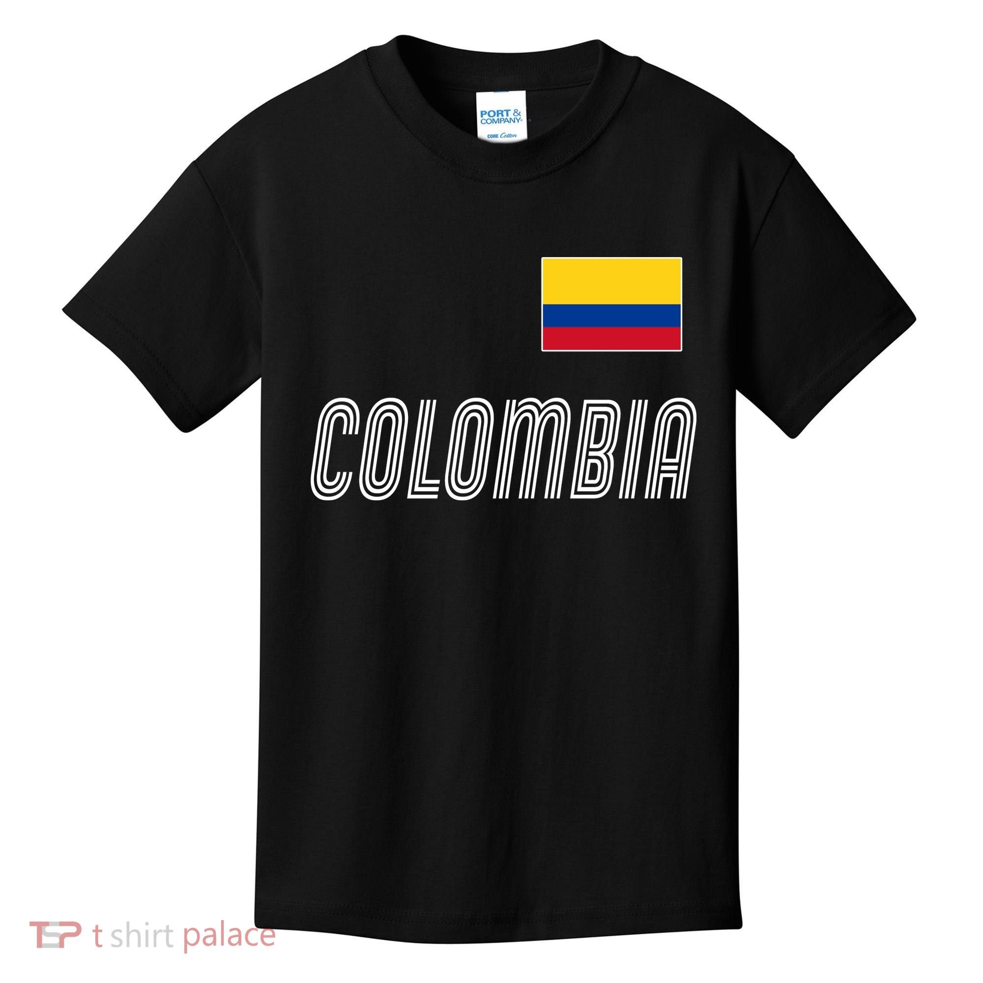 Colombia Soccer Jersey Flag Kids T-Shirt