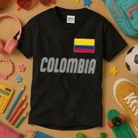 Colombia Soccer Jersey Flag Kids T-Shirt thumb 3