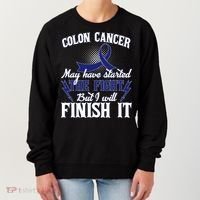 Colon Cancer Awareness Finish The Fight Women's Sweatshirt thumb 0