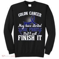 Colon Cancer Awareness Finish The Fight Sweatshirt thumb 0