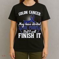 Colon Cancer Awareness Finish The Fight T-Shirt thumb 4