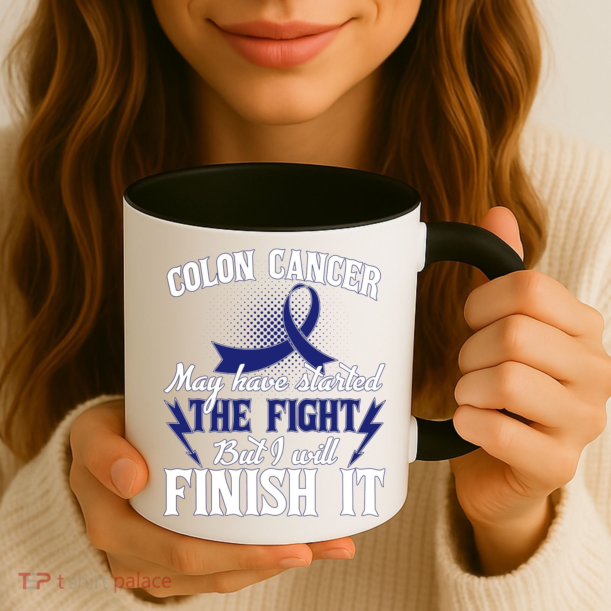 Colon Cancer Awareness Finish The Fight Coffee Mug
