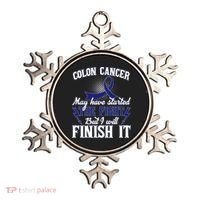 Colon Cancer Awareness Finish The Fight Ornament thumb 0