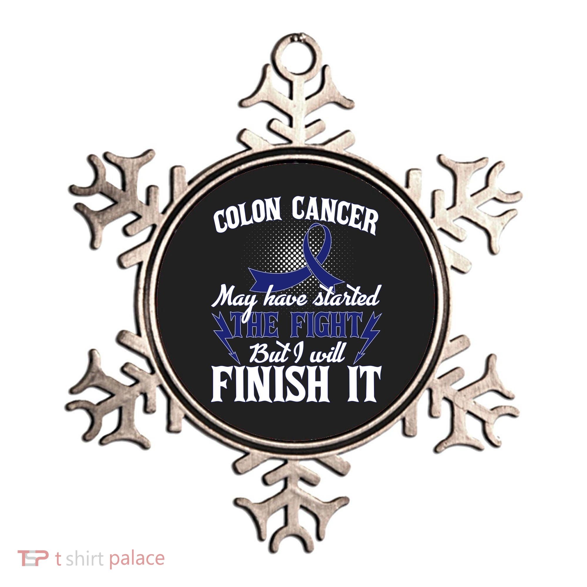 Colon Cancer Awareness Finish The Fight Ornament