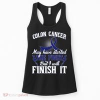 Colon Cancer Awareness Finish The Fight Women's Tank Top thumb 0