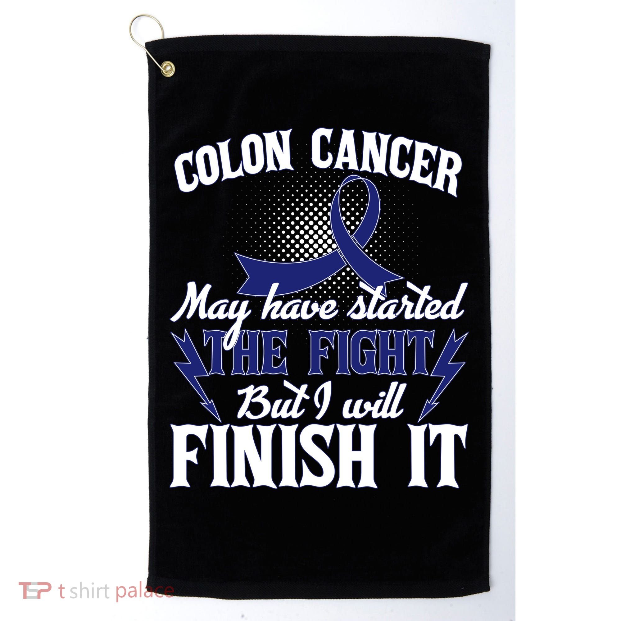 Colon Cancer Awareness Finish The Fight Golf Towel