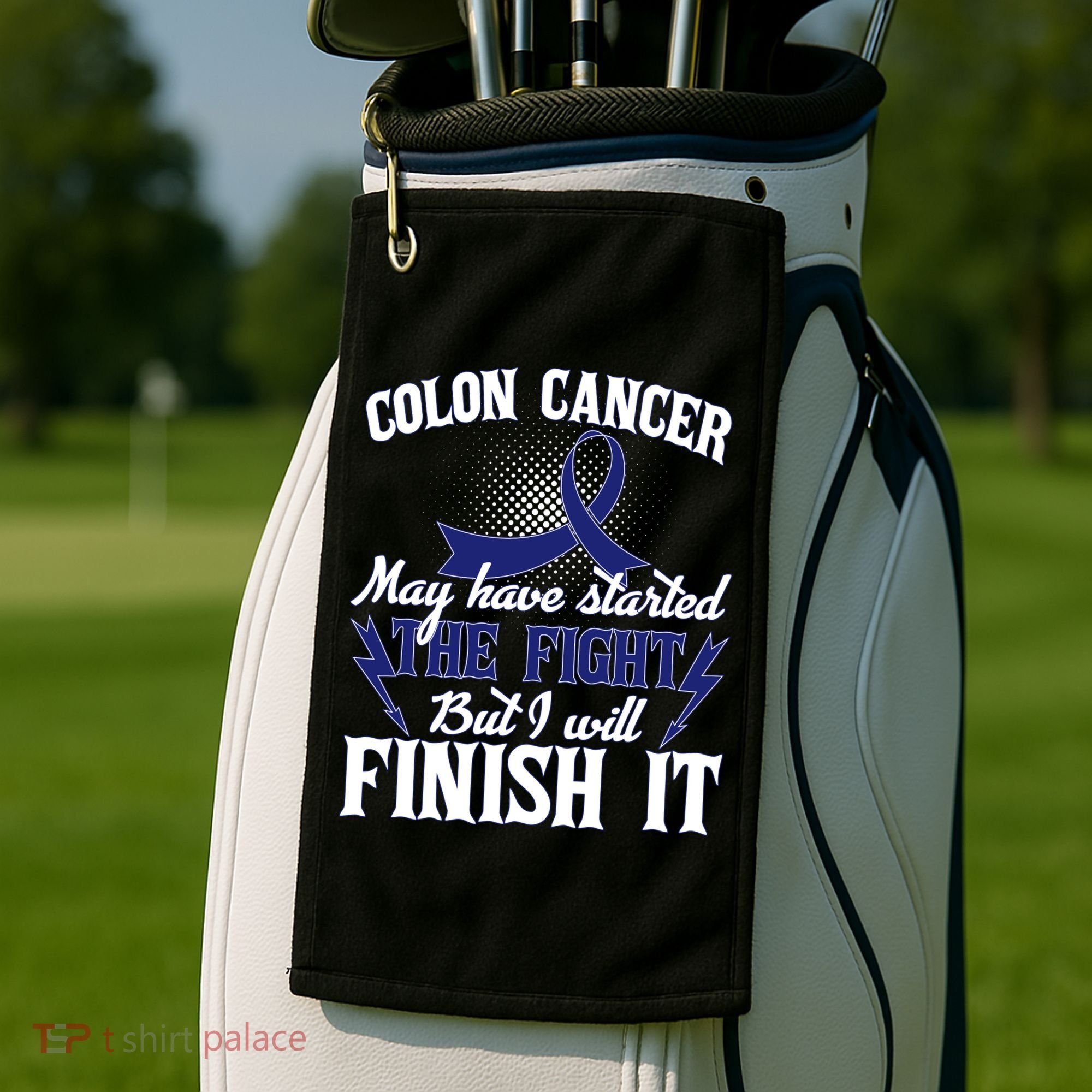 Colon Cancer Awareness Finish The Fight Golf Towel