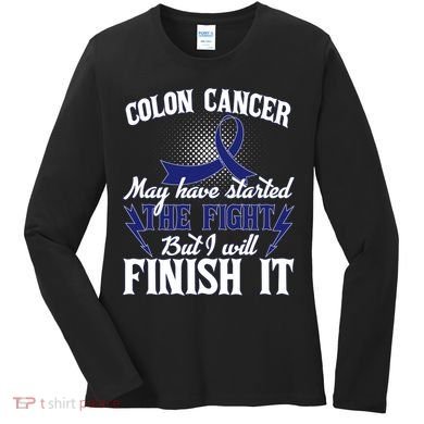 Colon Cancer Awareness Finish The Fight Women's Long Sleeve Shirt