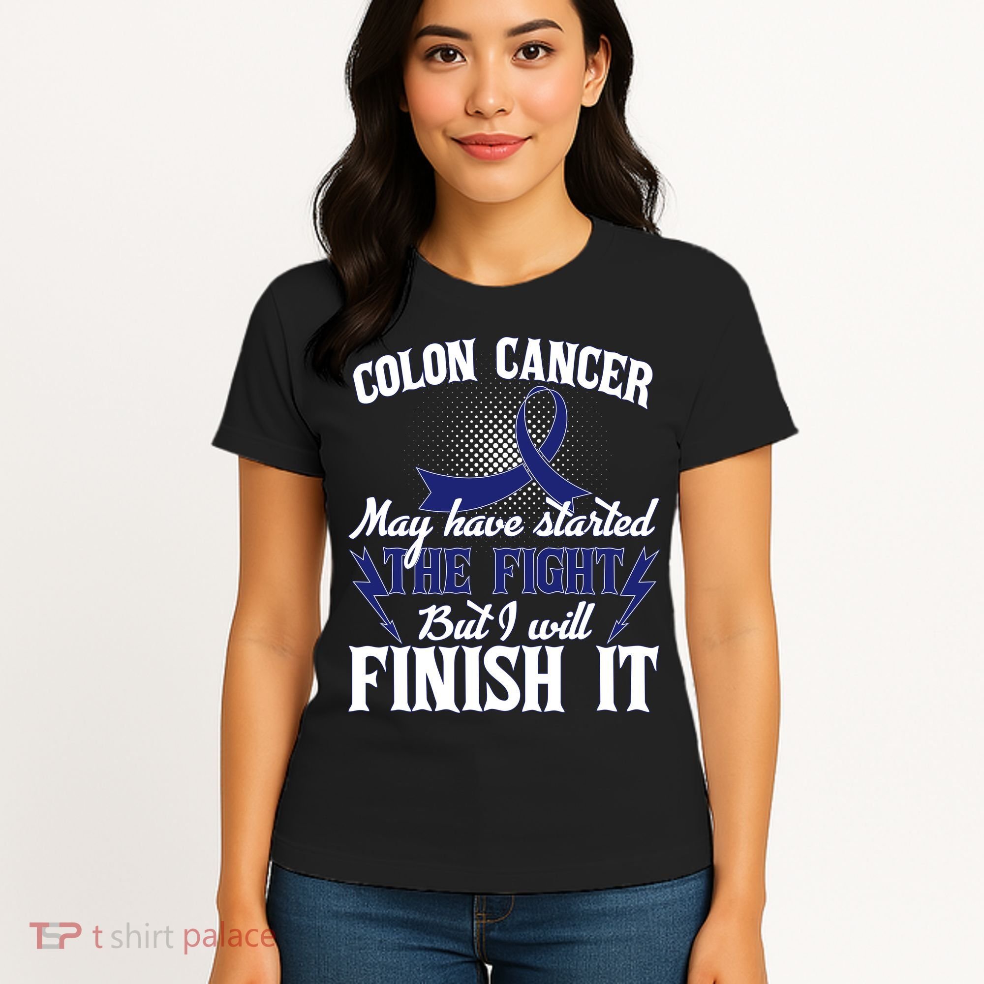 Colon Cancer Awareness Finish The Fight Women's T-Shirt