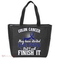 Colon Cancer Awareness Finish The Fight Tote Bag thumb 0