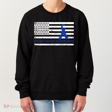 Colon Cancer Awareness Flag Women's Sweatshirt