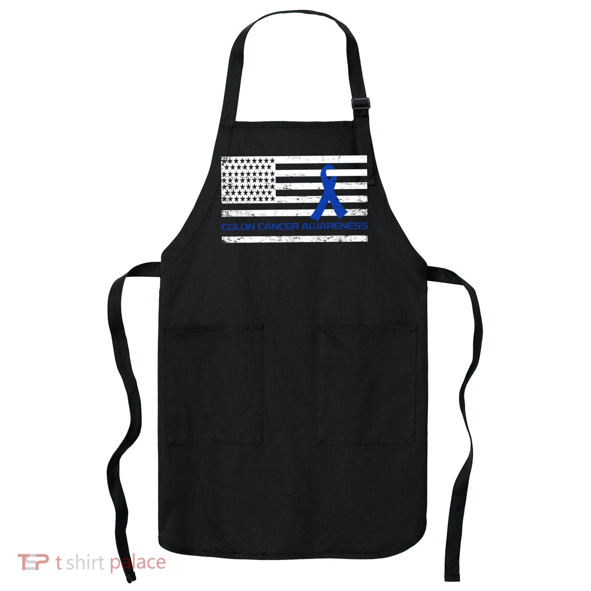 Colon Cancer Awareness Flag Apron