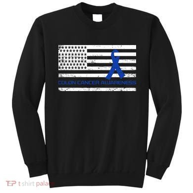 Colon Cancer Awareness Flag Sweatshirt
