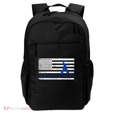 Colon Cancer Awareness Flag Backpack
