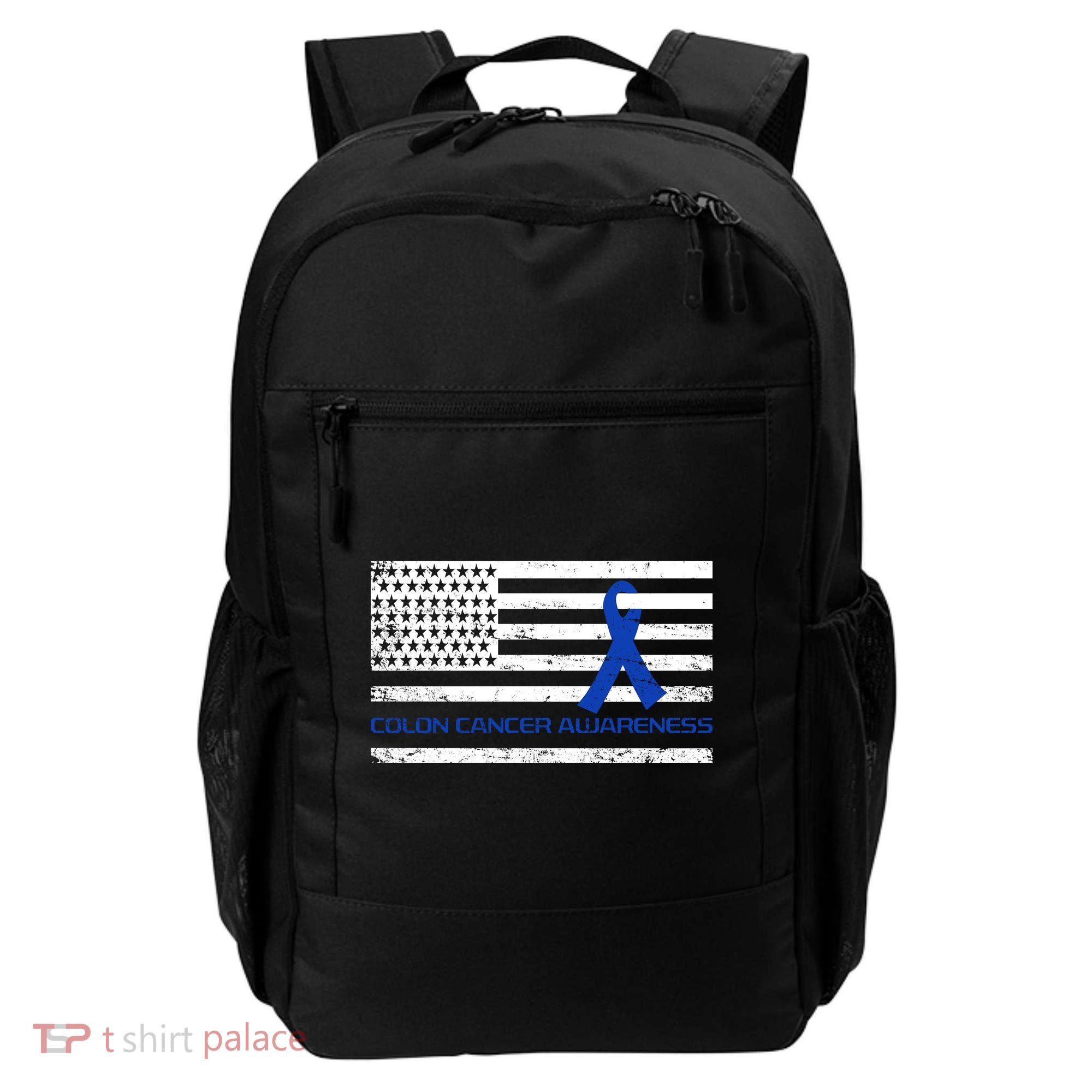 Colon Cancer Awareness Flag Backpack