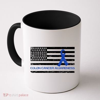Colon Cancer Awareness Flag Coffee Mug