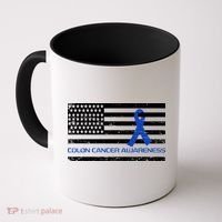 Colon Cancer Awareness Flag Coffee Mug thumb 0