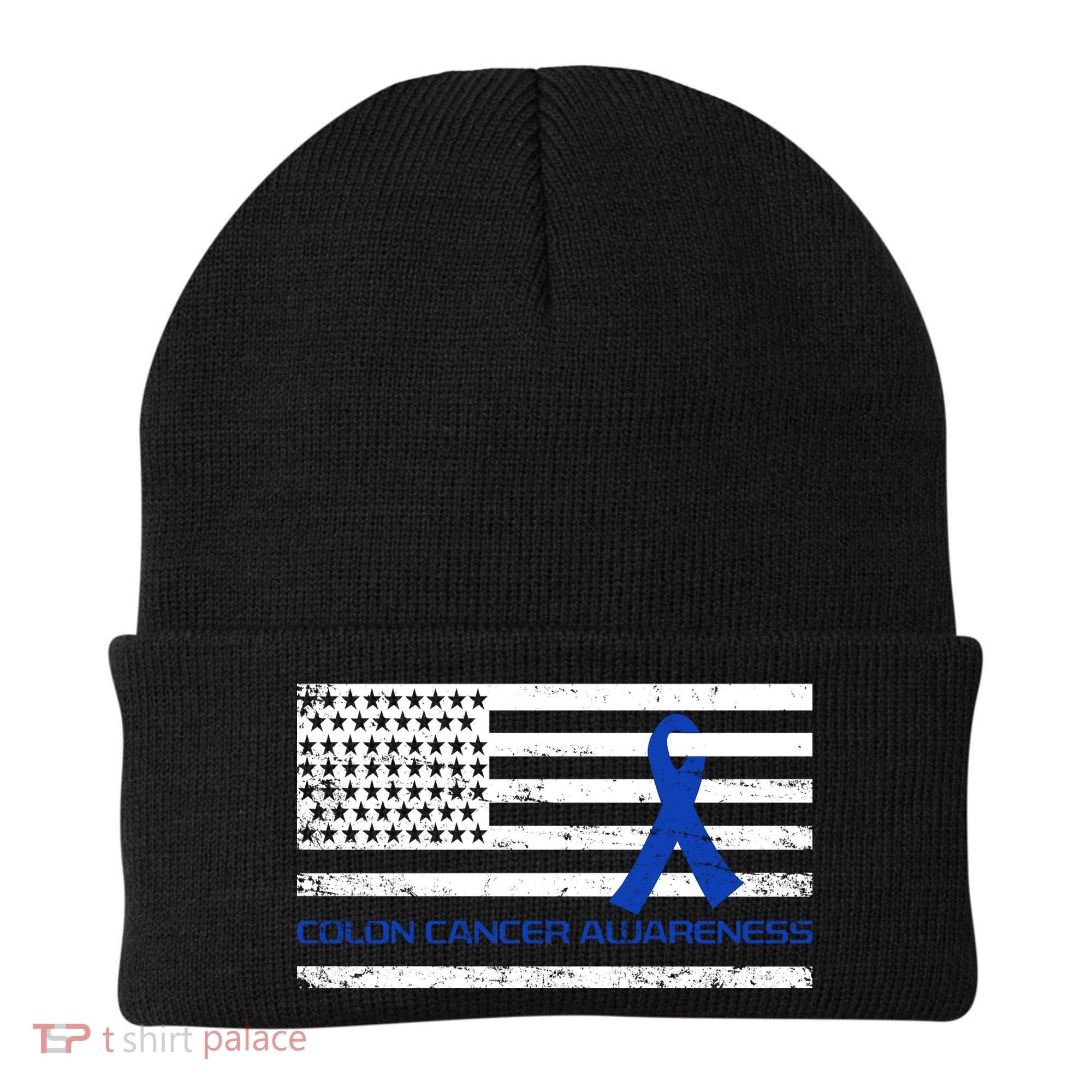 Colon Cancer Awareness Flag Beanie