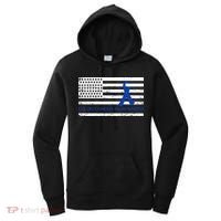 Colon Cancer Awareness Flag Women's Hoodie thumb 0