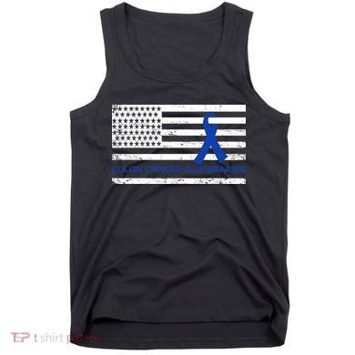 Colon Cancer Awareness Flag Tank Top