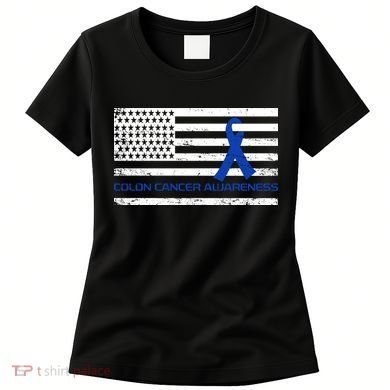 Colon Cancer Awareness Flag Women's T-Shirt