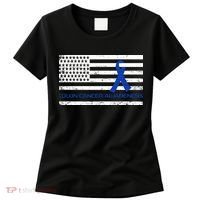 Colon Cancer Awareness Flag Women's T-Shirt thumb 0