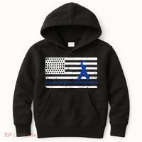 Colon Cancer Awareness Flag Kids Hoodie thumb 0