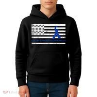 Colon Cancer Awareness Flag Kids Hoodie thumb 4