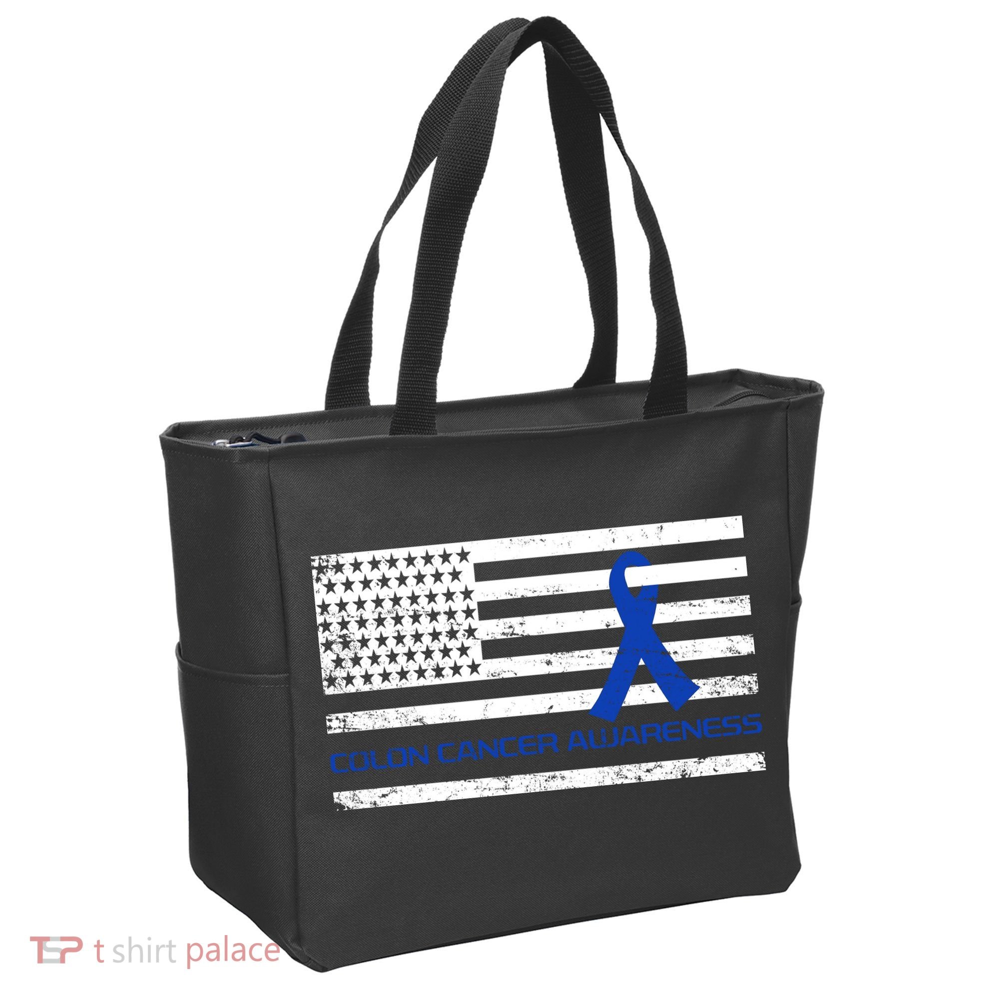Colon Cancer Awareness Flag Tote Bag