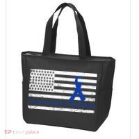 Colon Cancer Awareness Flag Tote Bag thumb 3