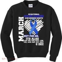 Colon Cancer Awareness Month Is Every Month Kids Sweatshirt thumb 0