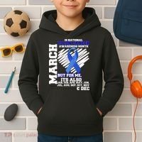 Colon Cancer Awareness Month Is Every Month Kids Hoodie thumb 2