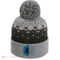 Colon Cancer Awareness Sunflower The Baniff Cuffed Pom Beanie thumb 0
