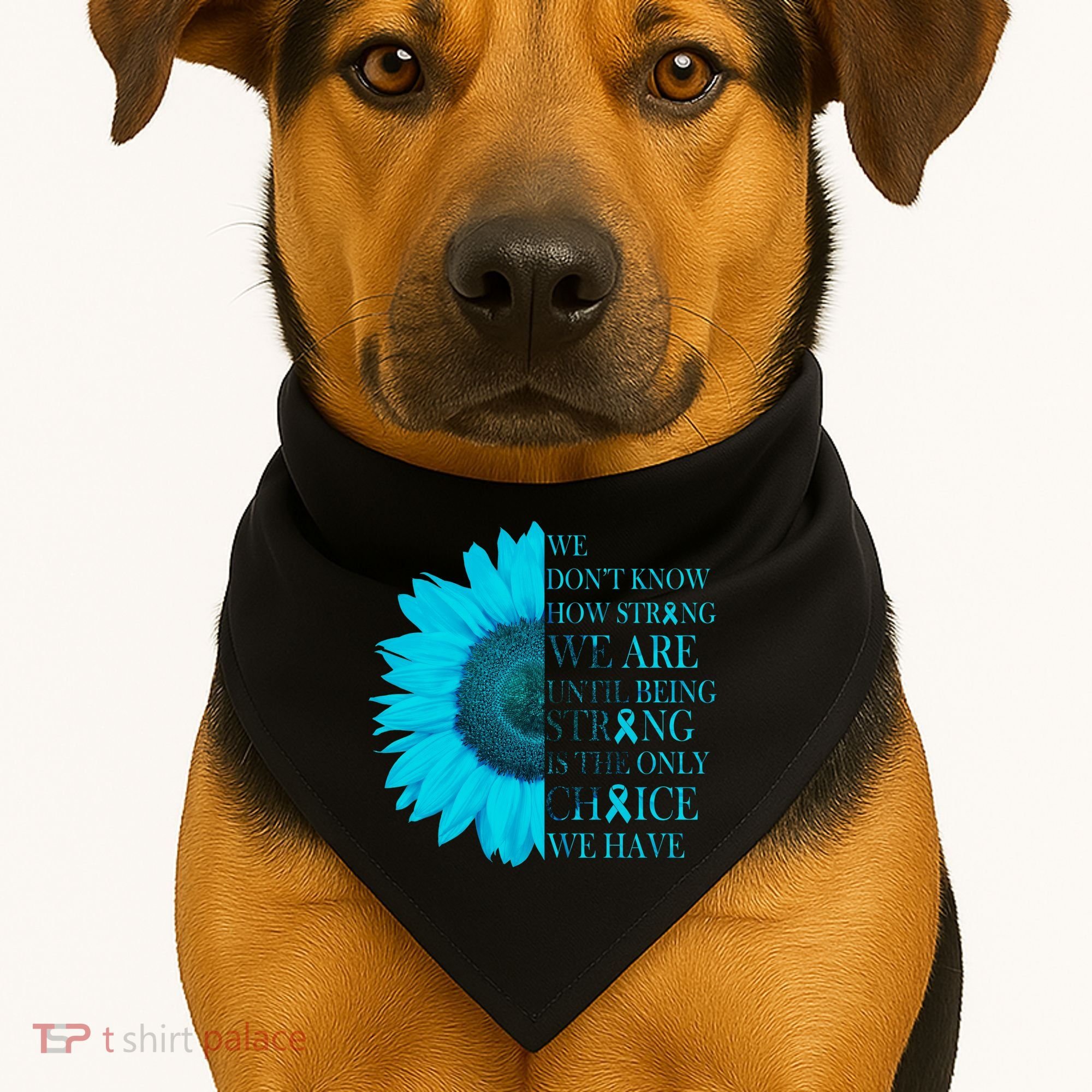Colon Cancer Awareness Sunflower USA-Made Doggie Bandana