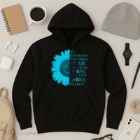 Colon Cancer Awareness Sunflower Hoodie thumb 3