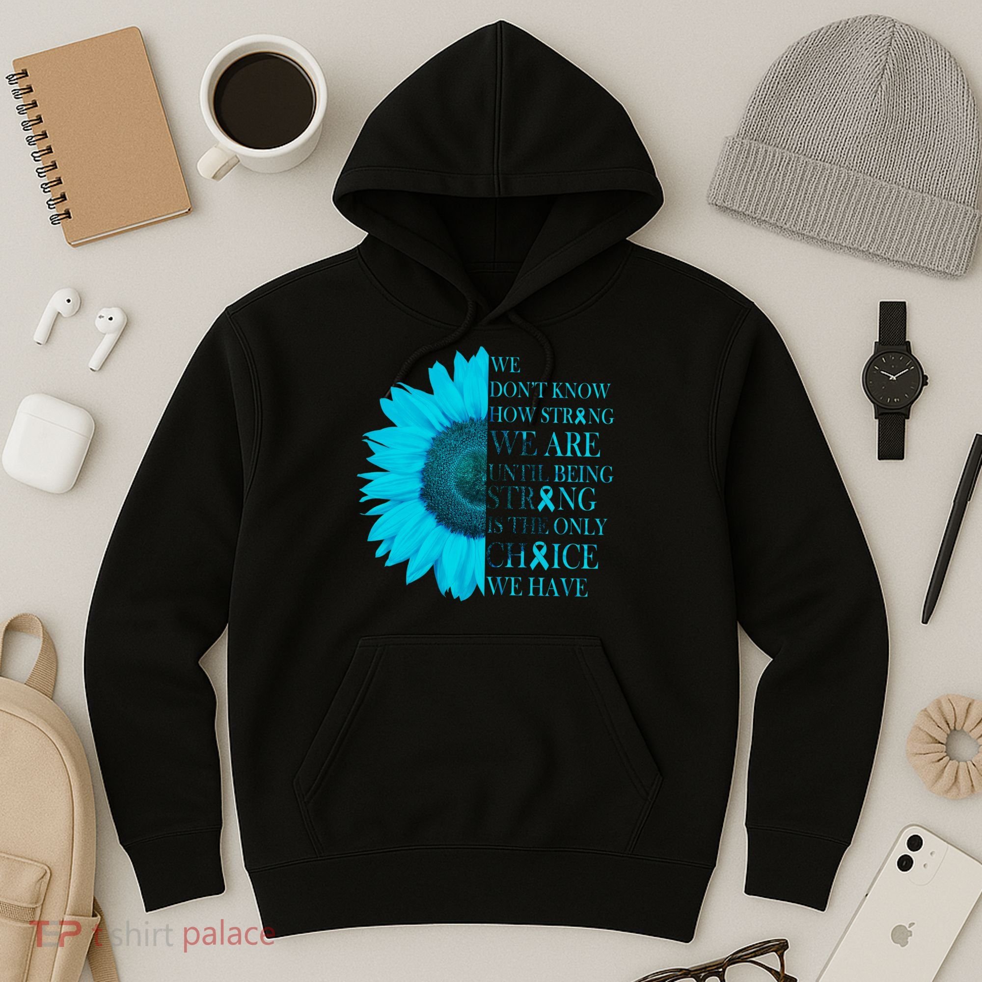 Colon Cancer Awareness Sunflower Hoodie