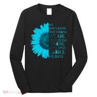 Colon Cancer Awareness Sunflower Long Sleeve Shirt thumb 0