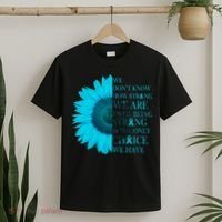 Colon Cancer Awareness Sunflower T-Shirt thumb 2