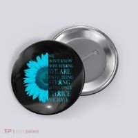 Colon Cancer Awareness Sunflower Button thumb 0