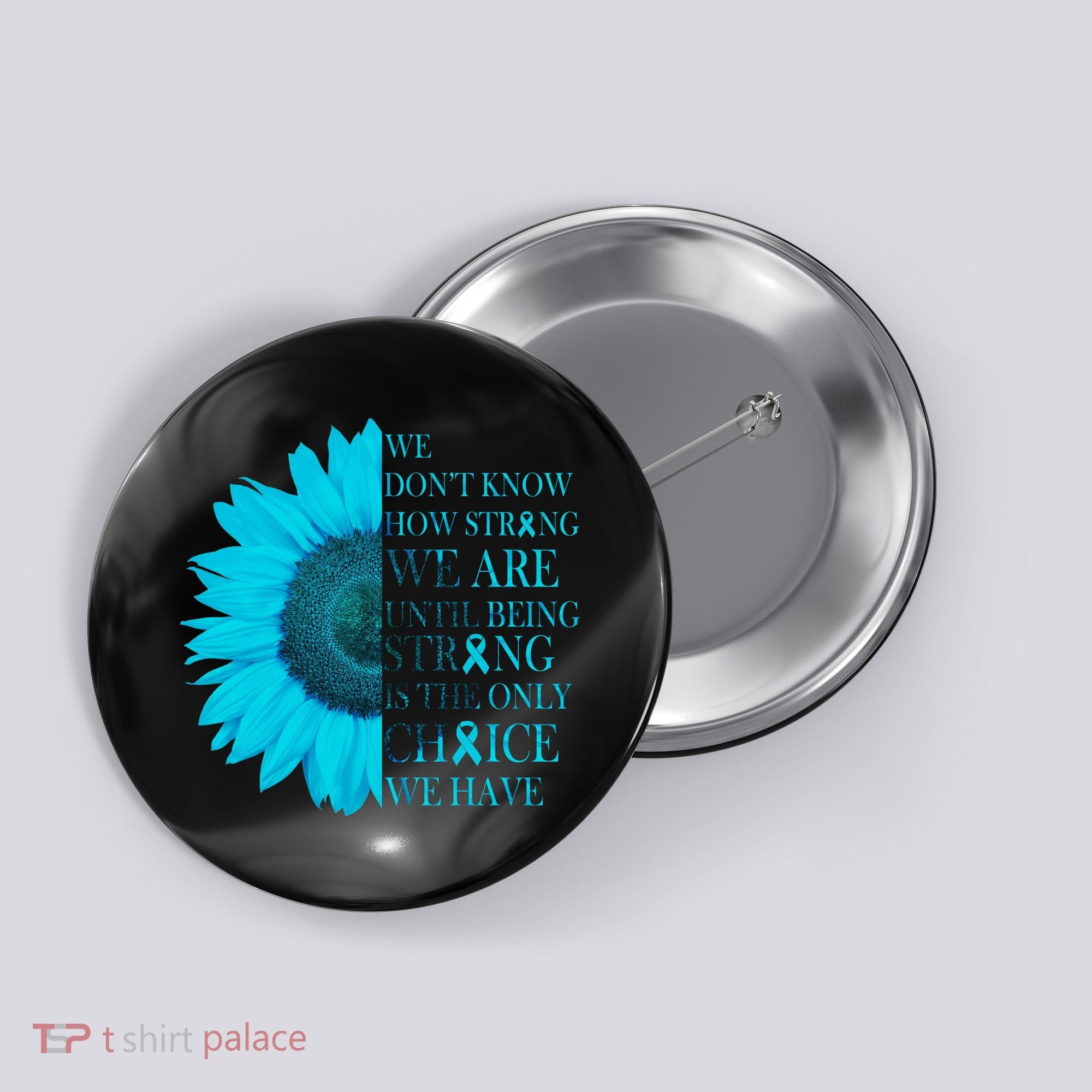 Colon Cancer Awareness Sunflower Button