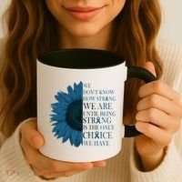Colon Cancer Awareness Sunflower Coffee Mug thumb 3
